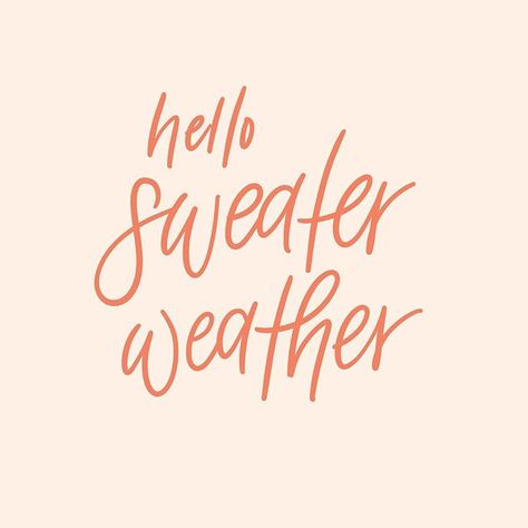 Hoodie Weather Quotes, Sweater Weather Quotes, Sweater Weather Aesthetic, Sweater Weather Quote, Hoodie Weather, Weather Quotes, Hand Lettering Quotes, Autumn Quotes, Lettering Quotes