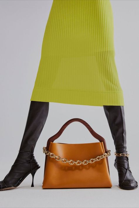 Bottega Veneta Mount bag yellow Ribbed-knit silk midi dress black Dot leather boots Wardrobe 02 collection Mytheresa Editorial Bag Shoot, Bag Editorial Photography, Bag Editorial, Product Editorial, 70s Fashion Disco, Shooting Bags, Bag Photography, Fashion Still Life, Photography Bags