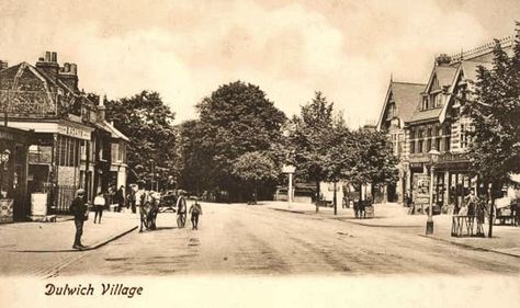 Picture postcard view of Dulwich Village c1900s. Picture Postcards, South London, London Photos, Local History, East London, Borders, Old Pictures, United States, Old Photos