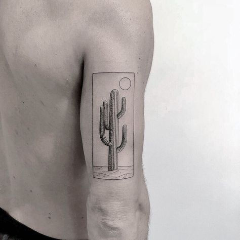 Desert Tattoo, Arizona Tattoo, Armband Tattoos For Men, Tattoo Lounge, Cute Ankle Tattoos, Images Terrifiantes, Hipster Tattoo, Best Tattoo Ever, Cactus Tattoo