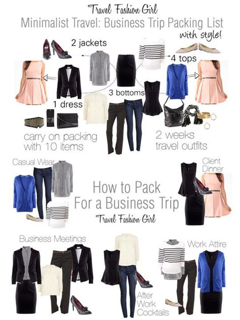 Alternate Business Look Business Packing List, Business Trip Packing List, Business Travel Outfits, Business Trip Packing, Look Working Girl, Trip Packing List, How To Have Style, Travel Attire, Travel Fashion Girl