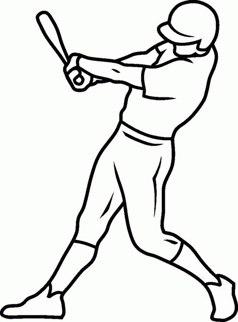 Free Printable Baseball Coloring Pages for Kids - Best Coloring Pages For Kids Baseball Coloring Pages, Baseball Drawings, Sports Coloring Pages, Sports Drawings, Baseball Art, Colouring Printables, Play Baseball, 背景 シンプル, Coloring Pages Printable