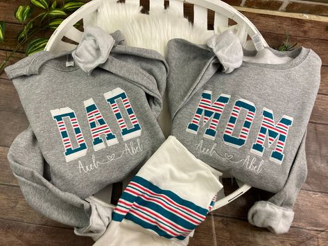 🌸 **Custom Embroidered MAMA Apparel - Choose Your Style and Fabric 🌸 This listing is for the swaddle blankets we have in stock. If you would like to send us your blanket, please refer to this listing: https://www.etsy.com/listing/1663553801/mama-sweatshirt-from-baby-clothes-onsies Elevate your style with our personalized embroidered shirts and sweatshirts! Each piece is carefully crafted to make you feel special. Here's what you can choose: 🌟 **Style Options 1. **Jerzees Sweatshirt Cozy up in Diy Mom Sweatshirt, Going Home Outfits For Mom After Birth, Christmas Ideas For Grandma, Hospital Blanket Keepsake, Going Home Outfit For Mom, Hospital Swaddle, Hospital Blankets, Gifts For Grandma, Embroidered Shirts