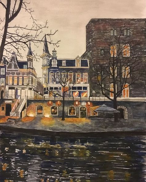 @laurenullrichart posted to Instagram: A Glistening Street in Amsterdam - Ink & Watercolor 🖌🎨✨ Now available on my website!  #artwork #wallartdecor #instaartist #artsy #artoftheday #myart #instaarthub #architecture #instaartwork #instaartsy #iloveart #artist_sharing #instaarts #instaartistic #architecturelovers #instaartoftheday #newartwork #instaarte #creative_instaarts #instartpics #myartwork #amsterdamshots #amsterdamcity #artmagazine #instaamsterdam #amsterdamworld #a Amsterdam Art, Colourful Buildings, Metallic Paper, 10 Picture, Instagram Icons, Glossy Photo Paper, Travel Art, Travel Dreams, Acrylic Prints