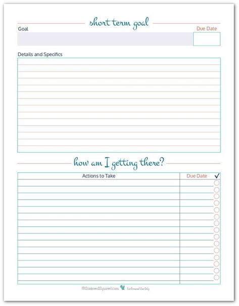 Short Term Goal Setting Worksheet Printables to help you set, plan and track your short term goals. Use in conjunction with the Long Term Goal Setting Worksheet to help keep yourself on track for those goals that will take a while to reach. Goal Setting Worksheet Printables, Free Goal Printables, Goals Printable, Goals Sheet, Goals Worksheet, Goals Template, Goal Setting Worksheet, Short Term Goals, Long Term Goals