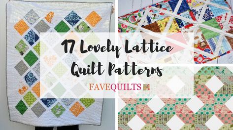 Every quilt pattern has a distinct character. You can look rustic with a neutral rectangle pattern, Bed Quilt Patterns, Lattice Quilt, Baby Quilt Tutorials, Bargello Quilt, Spring Quilts, Free Sewing Patterns, Baby Quilt Patterns, Celtic Patterns, Lap Quilts