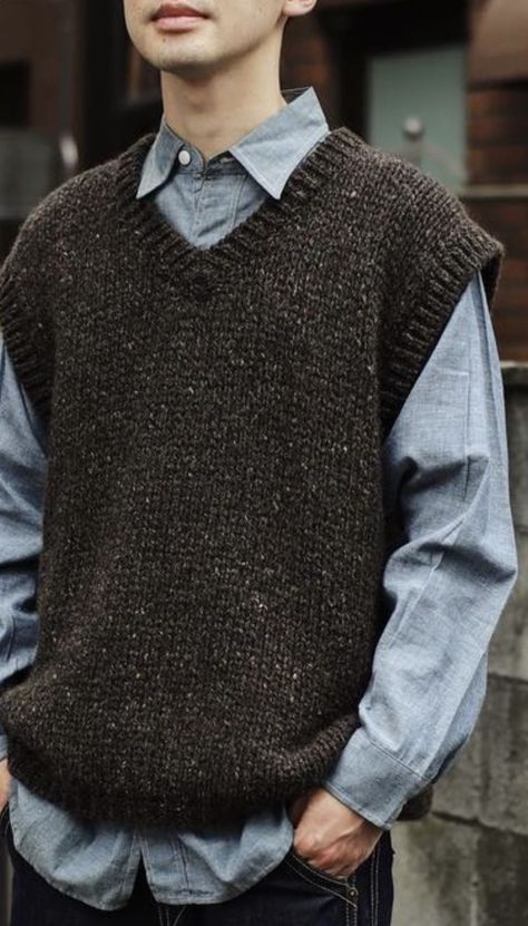 Knit Vest Men Pattern, Mens Vest Knitting Pattern, Sleeveless Sweater Outfit Men, Crochet Sweater Vest Men, Crochet Vest For Men, Crochet Vest Men, Knitted Vest Outfit Men, Crochet Cardigan For Men, Mens Knitted Vest