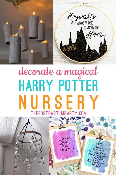 Decorate A Harry Potter Nursery - Hogwarts fanatic? Use these decor ideas to create a Harry Potter theme room for your baby. You can make it girly, subtle or for a baby boy with wall art, murals, free printables, DIY projects, and our favorite Harry Potter quotes on prints. #harrypotter #harrypotternursery Harry Potter Theme Room, Harry Potter Nursery Decor, Harry Potter Baby Nursery, Lion Nursery Art, Mason Jar Flower Arrangements, Magical Nursery, Nursery Art Wall, Lion Nursery, Harry Potter Nursery