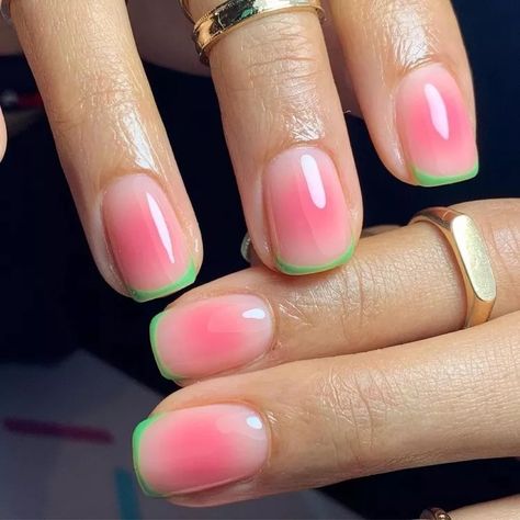 Watermelon Gel Nails, Gel Nails Cute, Nails Cute, Summer Watermelon, Nails Summer, Summer Nails, Watermelon, Gel Nails, Nails