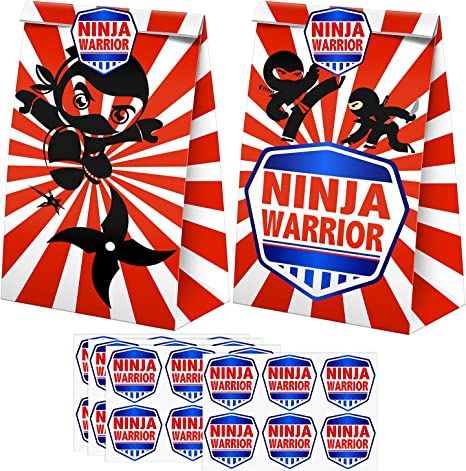 Ninja Party Favors, Police Party Favors, Ninja Party Decorations, Police Themed Birthday Party, Ninja Themed Birthday Party, Ninja Party Favor, Ninja Warrior Party, Ninja Birthday Party, Birthday Party Goodie Bags