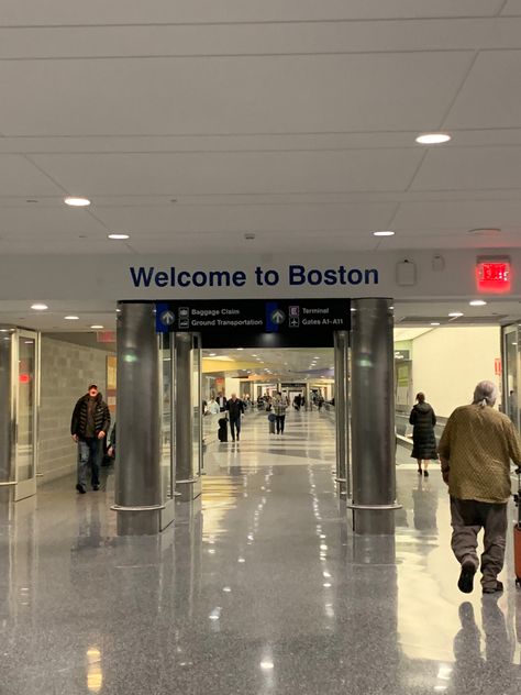 Boston Usa Aesthetic, Traveling To Boston, Boston Lifestyle Aesthetic, Logan Airport Boston, Boston Mood Board, Boston Logan Airport, Boston Airport Aesthetic, Boston Astetic, Living In Boston Aesthetic