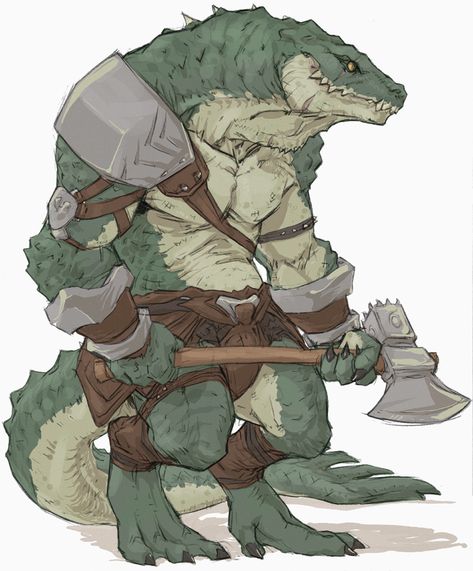 Dnd Lizardfolk Barbarian, Fantasy Berserker, Tsukimichi Moonlit, Dnd Races, Dungeons And Dragons Art, Dungeons And Dragons Characters, Concept Art Drawing, Creature Concept Art, Character Design Male