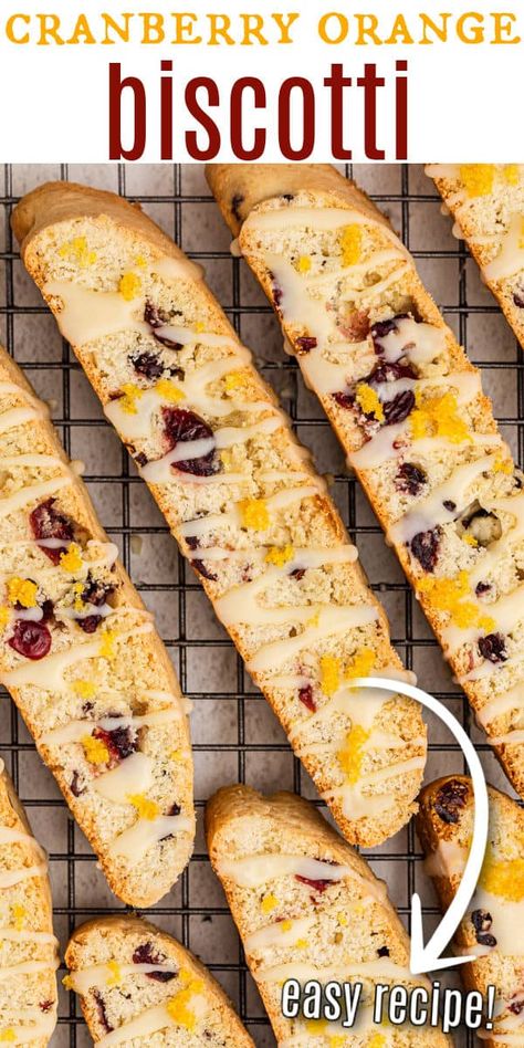 Homemade Biscotti gets a serious boost of citrus flavor with bright orange zest and chewy dried cranberries. Cranberry Orange Biscotti makes any coffee break more delicious! Cranberry Orange Biscotti Recipe Easy, Cranberry Orange Biscotti Recipe, Healthy Biscotti Recipe, Orange Biscotti Recipe, Cranberry Orange Biscotti, Cranberry Biscotti Recipe, Easy Biscotti, Best Biscotti Recipe, Homemade Biscotti