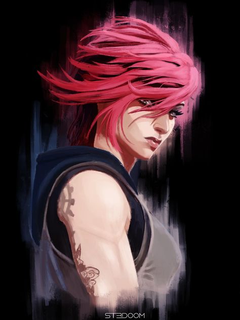 Vi Fanart, Arcane Fanart, Vi League Of Legends, Jinx League Of Legends, League Of Legends Characters, Drawing Expressions, Lol League Of Legends, June 22, Cool Art Drawings