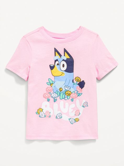 Bluey™ Unisex Graphic T-Shirt for Toddler | Old Navy Playful Relaxed Fit T-shirt With Character Print, Playful Soft-washed Short Sleeve T-shirt, Bingo Funny, Old Navy Toddler Girl, Character Logo, Easter Stuff, T Shirt Png, Kid Clothes