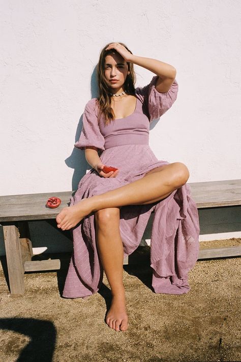 Mauve Dress, Dresses 2020, Inspired Dress, Looks Style, Up Girl, Fashion Updates, Outfit Casual, Free People Dress, Midi Dresses