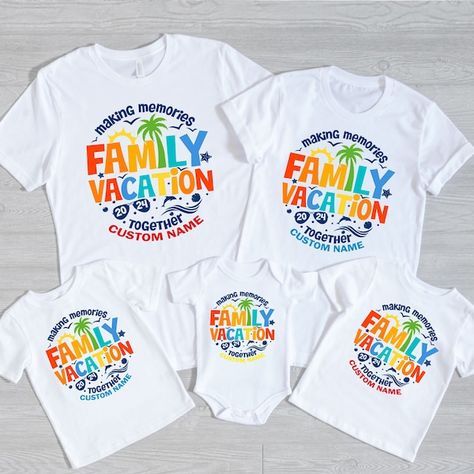 Family Cruise 2024 - Etsy Family Tshirt, Family Beach Trip, Family Vacation Shirts, Matching Tees, Family Shirt, Family Beach, Vacation Mode, Mens Long Sleeve Tee, Travel Shirts