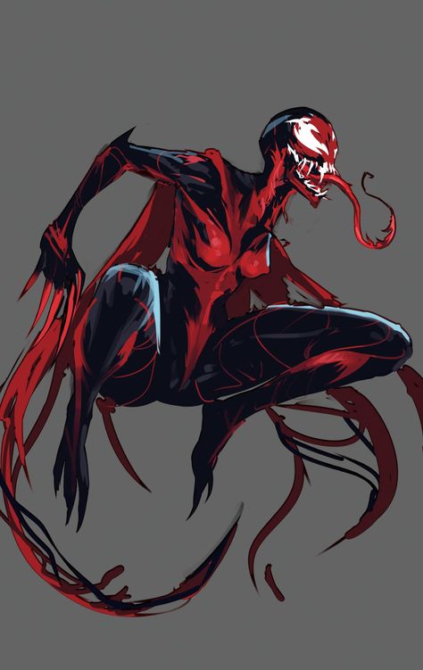 Symbiote Oc Female, Female Symbiote Art, Venom Character Design, Blue Symbiote, Female Symbiote Oc, Female Carnage, Symbiote Design, Symbiote Concept Art, Symbiote Oc Art