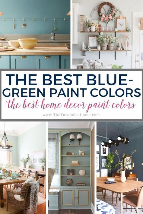 Feb 19, 2021 - From seafoam to aqua to teal, blue green paint colors look absolutely GORGEOUS and create a calming environment in any room. Blue Green Entryway, Best Blue Green Paint Colors, Blue Green Paint Colors, Blue Green Paint, Best Blue Paint Colors, Blue Gray Paint Colors, Calming Environment, Blue Green Paints, Blue Gray Paint