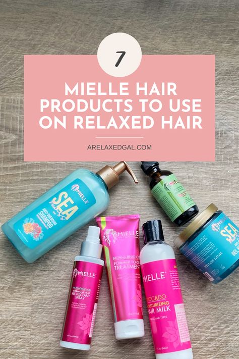 Protective Styles For Relaxed Hair, Mielle Hair Products, Mielle Products, Relaxed Hair Products, Relaxed Hair Regimen, Relaxed Hair Growth, Relaxed Hair Journey, Healthy Relaxed Hair, Relaxed Hair Care