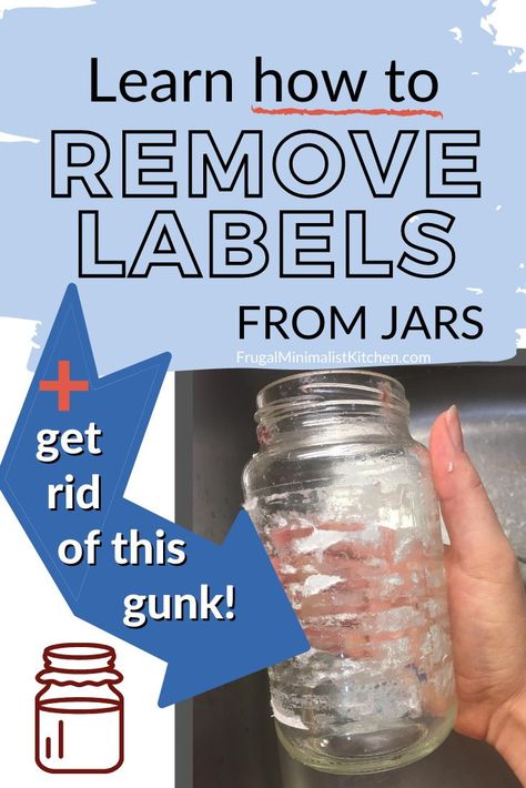 Remove Labels From Plastic Containers, Remove Jar Labels, Remove Sticky Labels, How To Remove Glue, Sticky Labels, Sticker Removal, Remove Labels, Waste Free, Jar Diy