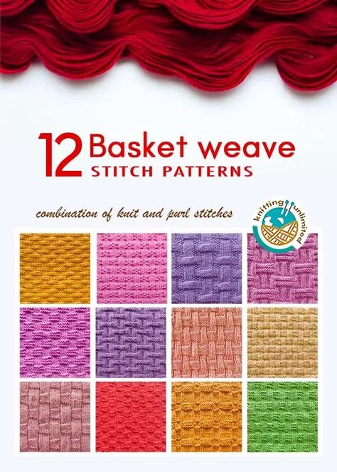 Knitting Stitch Patterns Library 🔅 Knitting Stitch Patterns Basket Stitch Knitting, Stitch Patterns Knitting, Free Knitting Patterns For Beginners, Knit Stitch Patterns Free, Knitting Stitch Patterns, Basket Weave Stitch, Knitting Patterns For Beginners, Basket Stitch, Basketweave Stitch