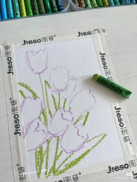 Oil Painting Crayons, Flower Drawing Pastel, Oil Pastel Flowers, Oil Pastel Drawings Easy, Oil Pastels Painting, Crayon Drawings, Pastel Artwork, Oil Pastel Paintings, Oil Pastel Art