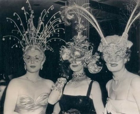 Lana Turner, Loretta Young, and Irene Dunne (1950) Masquerade Holiday Party, Masquerade Ball Aesthetic, Vintage Carnaval, Mask Ball, Masquerade Ball Party, Irene Dunne, Ball Aesthetic, Loretta Young, Lana Turner