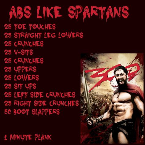 spartan 300 abs workout - Google Search 300 Ab Workout, Spartan Workout, 300 Workout, 300 Abs, Superhero Workout, Beginner Ab Workout, Ab Workout Men, Insanity Workout, Abs Workout Video