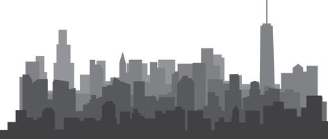 Free Hand Sketch, New York Drawing, City Outline, Skyline Drawing, City Skyline Silhouette, Superhero Room, City Vector, Architecture Background, City Silhouette