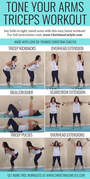 Easy Arm Workout, Weight Training Programs, Arm Workout Women, Arms Workout, Toned Arms, Triceps Workout, Fitness Challenge, Diet Keto, Free Workouts