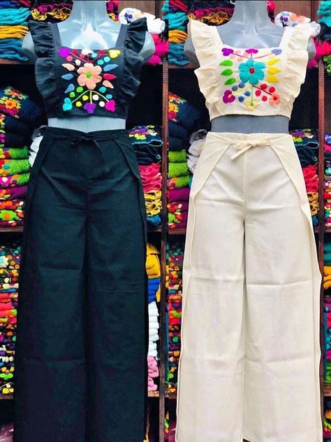 Mexican Clothing Style, Outfit Mexicano, Mexican Style Dresses, Mexican Embroidered Dress, Mexican Fashion, Fiesta Outfit, Mexican Outfit, Stylish Fall Outfits, Crazy Outfits