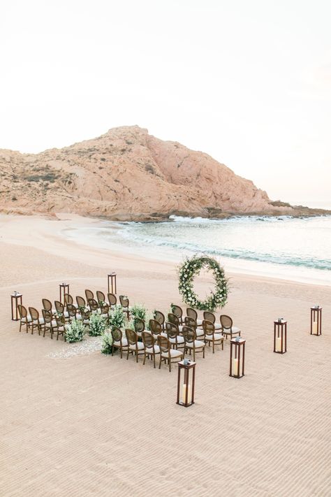 beach wedding ceremony Mexico Beach Wedding Setup, Small Beach Weddings, Simple Beach Wedding, Dream Beach Wedding, Boho Beach Wedding, Wedding Aisle Decorations, Beach Wedding Inspiration, Wedding Beach Ceremony, Beach Ceremony