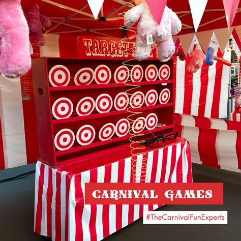 Game Booth Ideas School Carnival, Diy Carnival Ticket Booth, Game Booth Design, Adult Carnival Games, Cheap Carnival Games, Cardboard Carnival, Circus Games, Vintage Carnival Games, Carnival Party Games