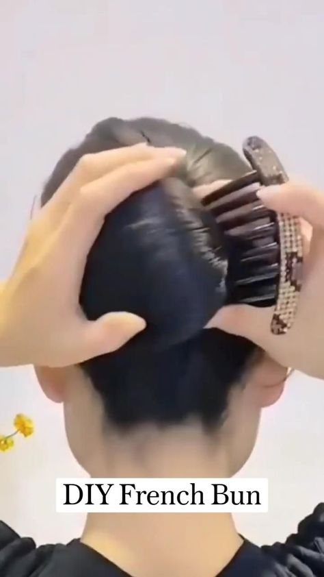 DIY French Bun in 2022 | Hair tips video, Front hair styles, Hair tutorials for medium hair Easy Diy Hairdos For Medium Hair, Different Hair Bun Styles, Hair Bun For Short Hair Indian, Hair Styles Juda Wedding Indian, Juda Design For Saree, French Bun For Short Hair, Hairbuns Hairstyles Short Hair, Bun Hairstyles For Long Hair On Saree, Juda Hairstyle Buns Saree Short Hair