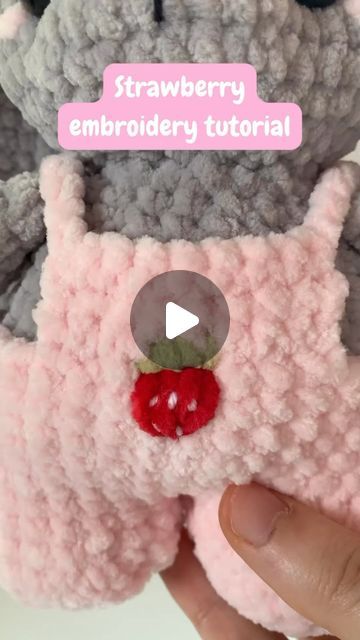 CuteLittleCreations on Instagram: "Hey everyone this is a tutorial on how to make a mini strawberry embroidery 🍓  #crochet #plush #plushie #cute #kawaii #amigurumi #crochetplush #crochetplushie #smallbusiness #handmade #tutorial #crochetaddict #strawberry #crochetstrawberry #crochettutorial" How To Make A Plushie, Kawaii Amigurumi, Strawberry Embroidery, Handmade Tutorial, Embroidery Crochet, Crochet Strawberry, Crochet Plush, Embroidery Tutorials, Cute Kawaii