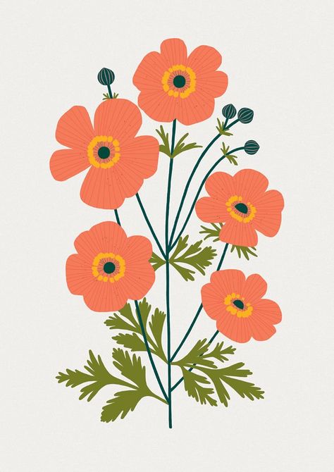 Sarah Abbott, Rock Flowers, Procreate Art, How To Make Drawing, Plant Drawing, Affinity Designer, Plant Illustration, Personal Project, Flower Illustration