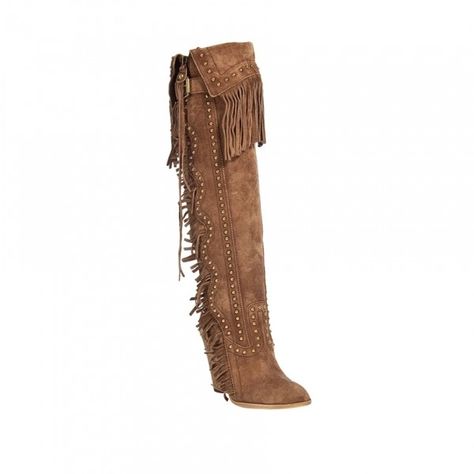 D Dolce & Gabbana Brown Fringed Suede Boots (€339) found on Polyvore Dolce And Gabbana Boots, Fringe Boots, Suede Boots, Country Style, Wedge Boot, Combat Boots, Fashion Shoes, Fashion Beauty, Dolce And Gabbana