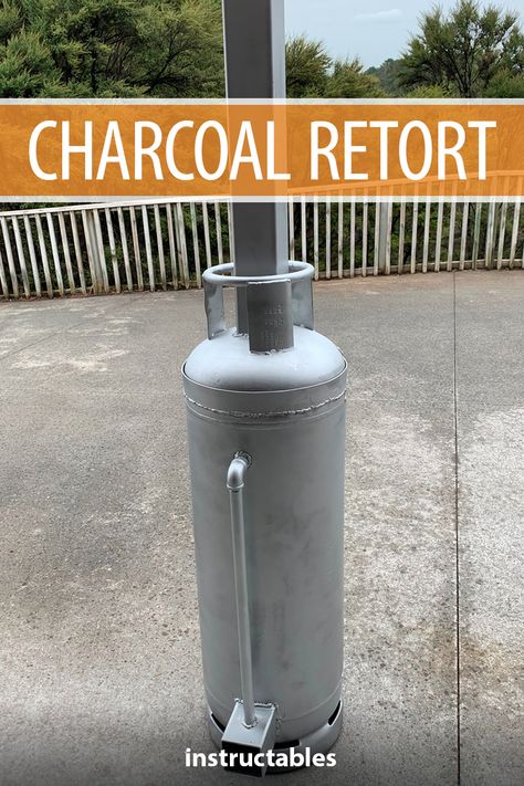 Make your own charcoal using a homemade rocket stove powered charcoal retort.  #Instructables #upcycle #reuse #outdoors #fire #rocketstove Homemade Rocket, Wood Gasifier, Making Charcoal, Diy Charcoal, Charcoal Uses, Smoker Ideas, Metal Roses, Wood Heat, Mig Welder