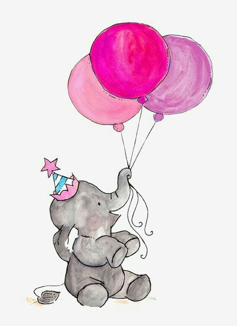 Birthday Balloons Wallpaper, Balloons Wallpaper, New Birthday, Harry Potter Tumblr, Picture Illustration, Happy Art, Card Illustration, Wallpaper Art, Ideas Birthday