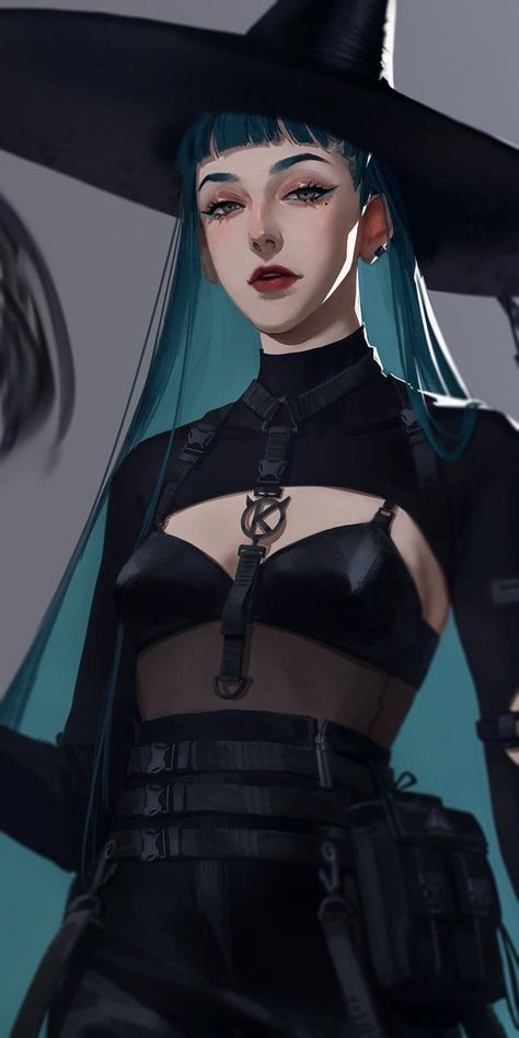 Modern Oc Art, Modern Mage Character Design, Witch Character Design Modern, Vtm Character Art, Modern Fantasy Aesthetic, Vampire Character Art, Goth Character Design, Cyberpunk Vampire, Futuristic Character