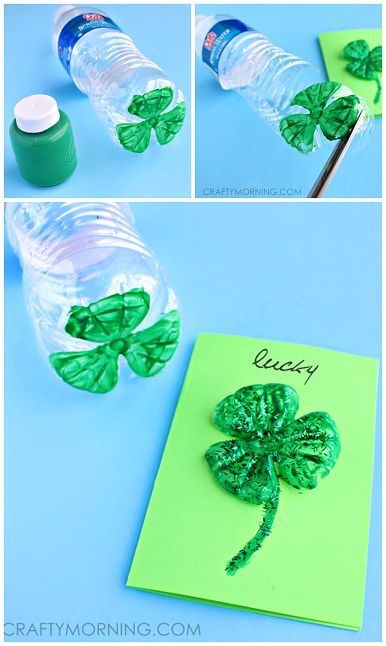 Shamrock Craft, 3 Leaf Clover, Saint Patricks Day Art, Fete Saint Patrick, Crafty Morning, March Crafts, St Patricks Crafts, St Patricks Day Crafts For Kids, St Patrick Day Activities