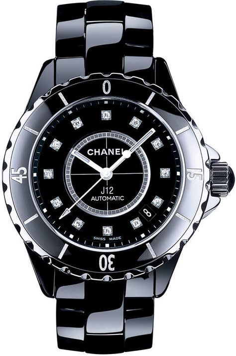 Chanel J12 Watch, Chanel Watch J12, Chanel J12, Chanel Watch, Panerai Watches, J Black, Ceramic Watch, Expensive Watches, Automatic Watches For Men