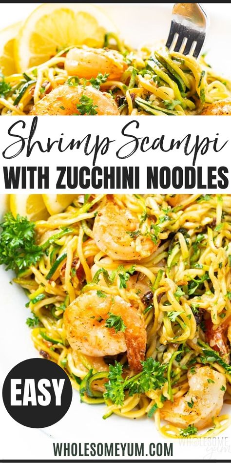 Keto Shrimp Scampi, Shrimp Scampi With Zucchini Noodles, Recipe With Zucchini, Noodles Shrimp, Keto Shrimp Recipes, Keto Shrimp, Shrimp Scampi Recipe, Zoodle Recipes, Scampi Recipe