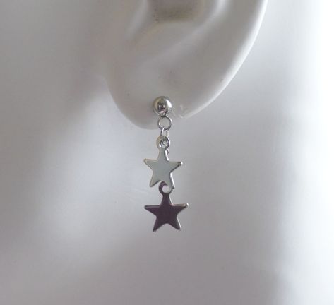 Stainless Steel Star Charm Earrings, No Fade, Free Shipping Hypoallergenic Ball Stud Earrings with Rubber Backs F111 Dr Accessories, Stainless Steel Earrings Studs, Ball Stud Earrings, Earring Stud, Funky Jewelry, Star Studs, Stainless Steel Earrings, Jewelry Inspo, Dream Jewelry