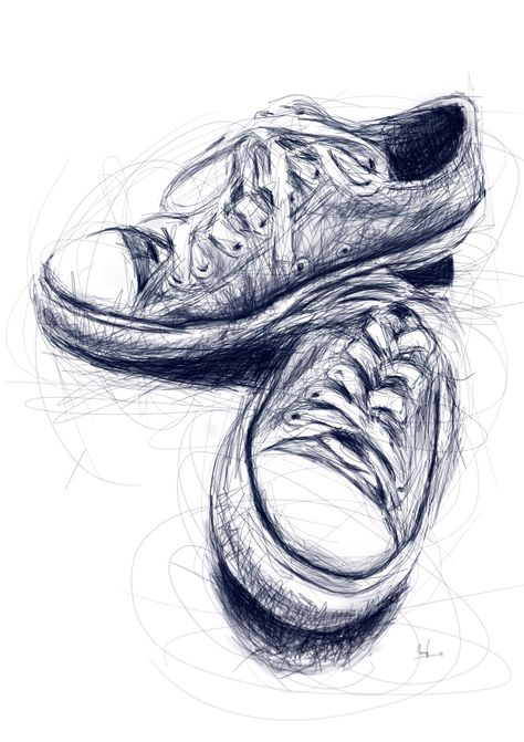 Art Sketchbook Shoes, Shoes Gcse Art, Shoe Art Drawing, Ballpoint Sketch, Shoe Sketch, Pointalism Art, Shoe Drawings, Observational Drawings, Person Sketch