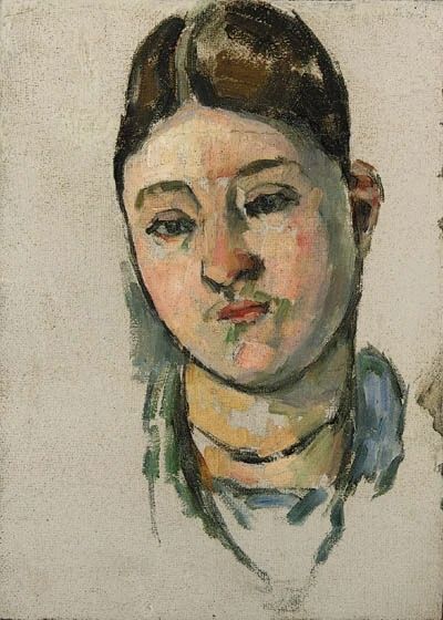 Artwork by Paul Cézanne, Portrait de Madame Czanne, Made of oil on canvas 1890 Portrait, Cezanne Portraits, Paul Cezanne Paintings, Courtauld Gallery, Kosher Food, Chignon Bun, Pose Model, French Paintings, Food Production