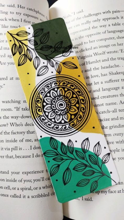 Boho Mandala Bookmark series 2🌿 DM for Online Mandala Art Class Art Materials used @brustro_official Brustro watercolor paper 300gsm Brustro DIY acrylic markers Brustro black Fineliners Available on www.creativehands.in Use Coupon Code KALYANI10 for a 10% discount Use KALYANI5 for a product on sale @creativehandsartmaterials #mandalalover #mandalapassion #mandalareels #bookmarks #bookstagram #botanicalart #botanicalillustration #bohostyle #bohochic #bohoart #bornoninstagram #mandal Boho Art Bookmark, Boho Mandala Art, Creative Bookmarks Art, Funky Bookmarks, Aesthetic Bookmarks Diy, Mandala Art Bookmark, Book Mark Art, Mandala Art Ideas Creative, Bookmarks Handmade Aesthetic