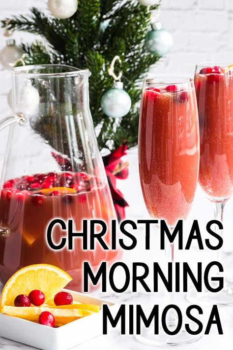 Christmas Morning Mimosa, Christmas Punches, Christmas Pomegranate, Morning Mimosas, Pomegranate Mimosa, Boozy Recipes, Xmas Cocktails, Xmas Drinks, Morning Cocktail