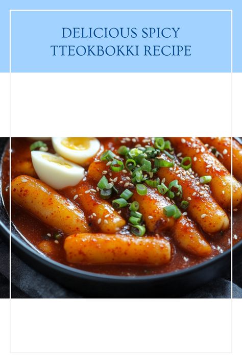 Get ready to spice up your dinner with this delicious Spicy Tteokbokki recipe! Tteokbokki, the popular Korean street food, is made with chewy rice cakes tossed in a sweet and spicy gochujang sauce. This easy-to-follow recipe guides you step-by-step so you can impress your friends and family in no time. Perfect for a cozy night in or as a party favorite, it can be tailored to your preferred level of heat. Let's make this Korean favorite that'll keep everyone coming back for more! Gochujang Tteokbokki, Tteokbokki Sauce Recipe, Spicy Tteokbokki, Tteokbokki Recipe, Parmesan Fries, Korean Rice Cake, Rice Cake Recipes, Gochujang Sauce, Korean Street Food